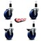 Service Caster 4'' Solid Poly Wheel Swivel 1-3/8'' Expanding Stem Caster Set 2 Brakes, 4PK SCC-EX20S414-SPUS-2-PLB-2-138 - alternate 5